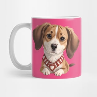 Beagle's Heartfelt Pose Mug